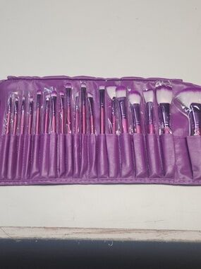 22pc Purple Makeup Brush Kit Set Professional Cosmetic Tools Ultra Soft with Bag